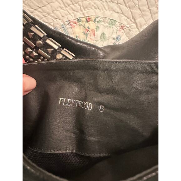 NEW JEFFREY CAMPBELL FLEETWOOD LEATHER STUDDED BOOTS ROCK N ROLL BIKER  8 - Picture 7 of 7